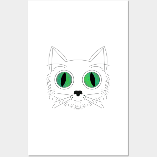 Big Eyed Cat V6 Posters and Art